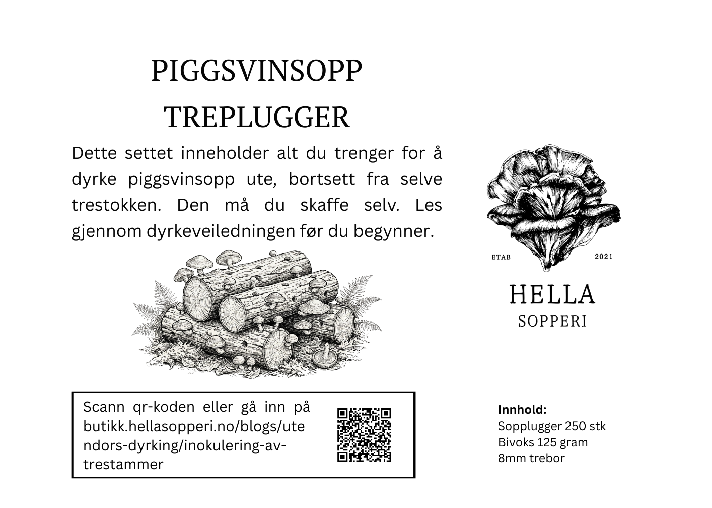 Sett med sopplugger, Piggsvinssopp